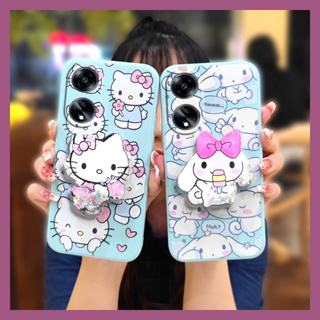 The New Cartoon Phone Case For OPPO A1 5G/A98 5G/F23 5G Glitter Anti-fall quicksand Skin feel silicone Liquid silicone shell