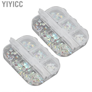 Yiyicc Nail Art Decorations  Storage Box Nail Art Decoration Supply 2 box Resin for Home Use