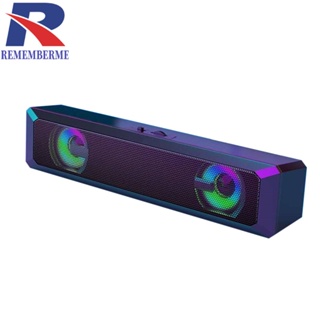 [rememberme.th] ลําโพงสเตอริโอ A4 6W RGB มีสาย USB สําหรับโฮมเธียเตอร์ PC TV