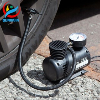 [qunjiajia.th] เครื่องปั๊มลมยางรถยนต์ ขนาดเล็ก 60W 12V 300psi