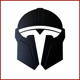 สติกเกอร์โลหะ รูปโลโก้ Mandalorian สําหรับติดตกแต่งรถยนต์ Tesla Model 3 Y