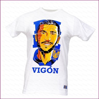 Yp2 เสื้อยืดแขนสั้น พิมพ์ลายทีมชาติฟุตบอล Vigon de la UANL พลัสไซซ์ PY2