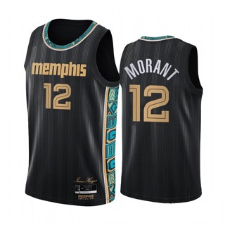 เสื้อกีฬาบาสเก็ตบอล ลายทีม NBA Grizzlies ไซซ์ 12 สีเขียว สีดํา สําหรับผู้ชาย