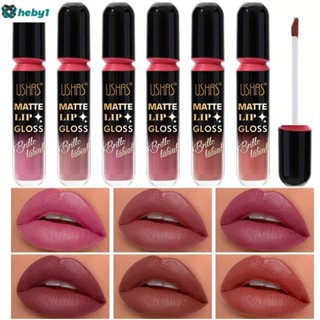 Ushas Moisturizing Non-Stick Cup Liquid Waterproof Lipstick ลิปกลอส 6 สี Matte Lip Glaze heby1