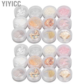 Yiyicc Nail Foil Art Flakes With 2 Box Gold Silver DIY