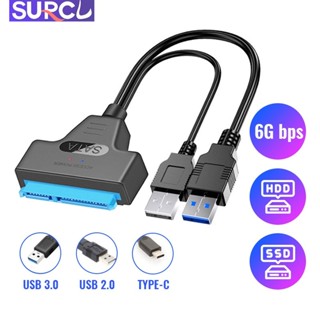 ใหม่ อะแดปเตอร์สายเคเบิล USB Sata 3 Sata เป็น USB 3.0 UP เป็น 6 Gbps รองรับฮาร์ดไดรฟ์ภายนอก SSD HDD 2.5 นิ้ว 22 Pin Sata III A25 2.0