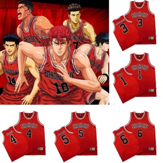 เสื้อกีฬาบาสเก็ตบอล คอสเพลย์ Dunk Shohoku Jersey แฟชั่นสําหรับผู้ชาย