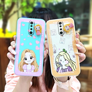 Rotating bracket Skin-friendly feel Phone Case For Redmi K30/Poco X2/K30i Cartoon Skin feel silicone