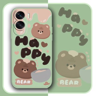 Solid color Cartoon Phone Case For Honor X50i Anti-fall Lens package Back Cover soft shell Liquid silicone shell