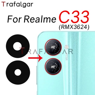 เลนส์กระจกกล้องด้านหลัง แบบเปลี่ยน พร้อมสติกเกอร์กาว สําหรับ Realme C33 RMX3624