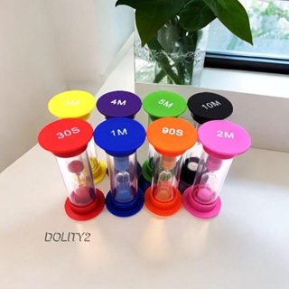 [Dolity2] นาฬิกาทรายจับเวลา แบบพกพา หลากสี สําหรับเด็ก 8 ชิ้น