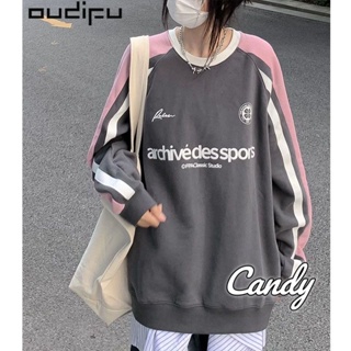 Candy Kids  เสื้อผ้าผู้ญิง แขนยาว เสื้อฮู้ด คลุมหญิง สไตล์เกาหลี แฟชั่น  สบาย สวย Chic High quality A28J15P 36Z230909