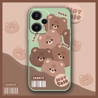 Skin-friendly feel phone case Phone Case For Redmi Note12 Turbo Solid color Cartoon Lens bump protection Skin feel silicone