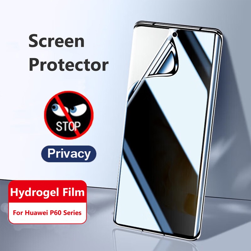 ฟิล์มไฮโดรเจลป้องกัน Spy สําหรับ Huawei P60 Art Pro P60Art P60Pro คลุมทั้งหมดตัวป้องกันหน้าจอความเป็