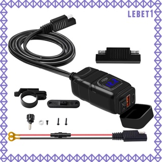 [Lebet] อุปกรณ์ชาร์จ USB พร้อมโวลต์มิเตอร์ 12V-24V สําหรับสมาร์ทโฟน แท็บเล็ต