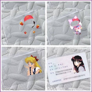 Sq2 McDonalds Sailor Moon เคสใส ป้องกันแม่เหล็ก สําหรับใส่บัตรประจําตัวประชาชน