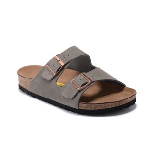 Birkenstock birkenstock รองเท้าแตะลําลอง สองหัวเข็มขัด รองเท้าแตะไม้ก๊อก