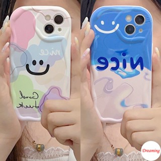 เคสโทรศัพท์มือถือ ขอบโค้ง ลายหน้ายิ้ม สีครีม สําหรับ Infinix Note Hot 30 20 12 11 10 9 Play 8 Smart 7 6 5 Plus