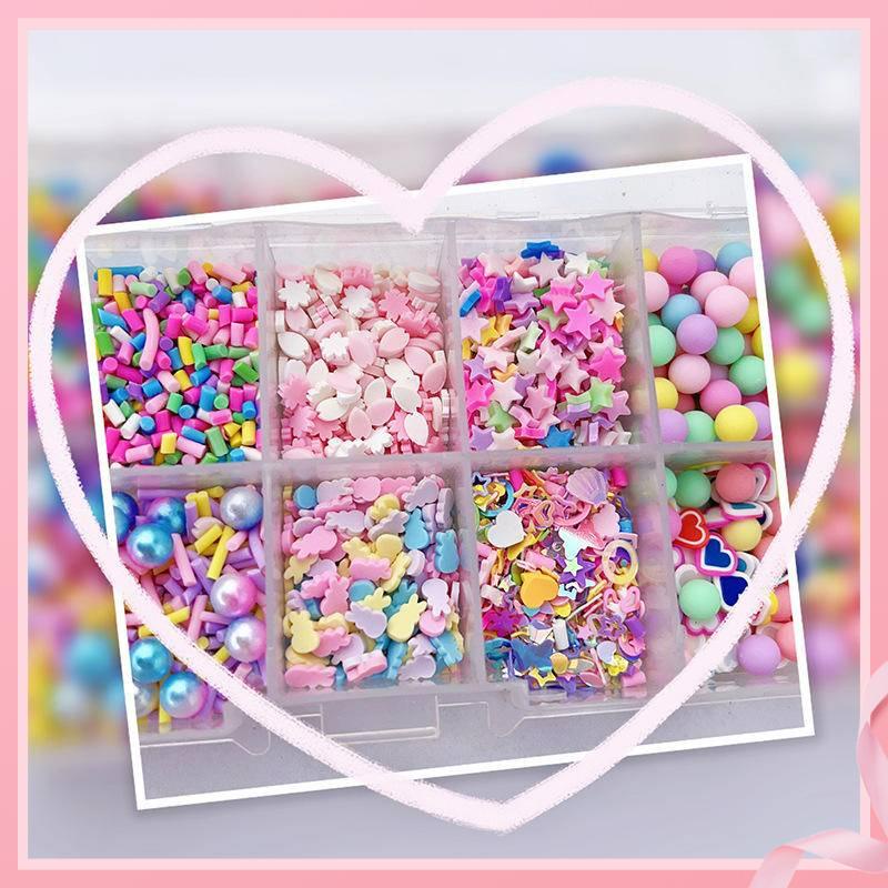 กระเป๋า Macaron สีลูกปัดลูกอมเม็ดผลไม้รักหัวใจนุ่มเครื่องปั้นดินเผา diy ครีมกาววัสดุ Guka กิ๊บเครื่องประดับ