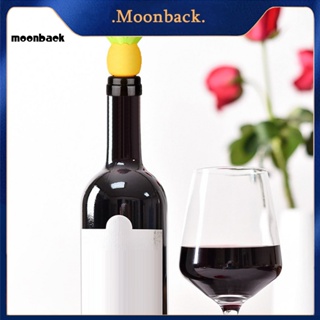 &lt;moonback&gt; จุกปิดขวดไวน์ ซิลิโคน กันรั่ว ลายสับปะรด สีสันสดใส ใช้ง่าย สําหรับคนรักไวน์