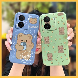 Camera all inclusive Skin feel silicone Phone Case For VIVO IQOO Z7X Skin-friendly feel Lens package cute Solid color