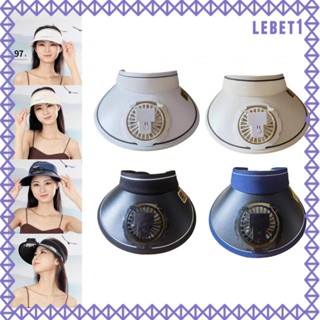 [Lebet] หมวกบังแดด พร้อมพัดลมในตัว ปรับได้ 2 in 1 สําหรับเด็ก ผู้ใหญ่