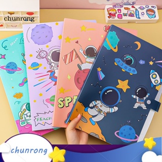 Chunrong กระเป๋าเอกสาร ลายการ์ตูนนักบินอวกาศ น้ําหนักเบา ขนาด A4 สําหรับใส่เอกสาร เครื่องเขียน