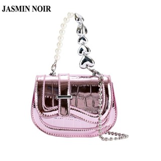 Jasmin NOIR กระเป๋าหนังจระเข้ สะพายข้าง สายโซ่ ขนาดเล็ก สําหรับผู้หญิง