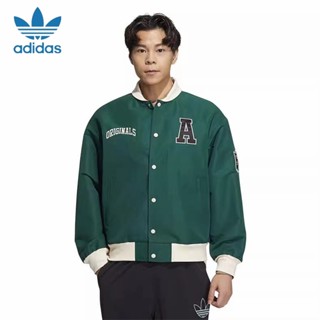 เสื้อแจ็กเก็ตเบสบอล ปักลายโลโก้ Adidas 100% สําหรับผู้ชาย และผู้หญิง