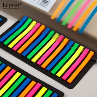 JULYSTAR แถบโปร่งแสงเรืองแสงบาง ๆ ทำเครื่องหมายครูและนักเรียนด้วยกระดาษโน้ตสีแบบเหนียวสำหรับเครื่องเขียนของญี่ปุ่น