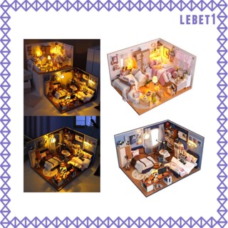 [Lebet] ชุดบ้านตุ๊กตาไม้ ขนาดเล็ก แฟชั่นสร้างสรรค์ สําหรับเด็ก และผู้ใหญ่ DIY