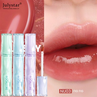 JULYSTAR FOCALLURE ลิปกลอสให้ความชุ่มชื้นเยลลี่ลิปกลอสที่อุดมไปด้วยสีสูงทำให้ริมฝีปากเปลือยติดทนนานลิปสติกให้ความชุ่มชื้นบางเบาไม่เหนียวเหนอะหนะ