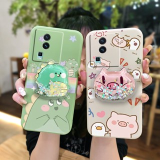 Cartoon cute Phone Case For VIVO IQOO NEO7/NEO7 SE Rotatable stand protective case phone case Skin-friendly feel Anti-fall