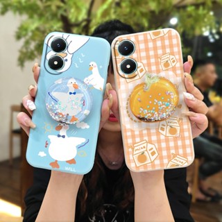 protective case phone case Phone Case For VIVO Y02S Liquid silicone shell Anti-fall The New Simplicity quicksand cute