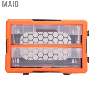 Maib Storage Toolbox Translucent Drawer Free Placing Large  2 Drawers Hardware Box Organizer Multipurpose for Home