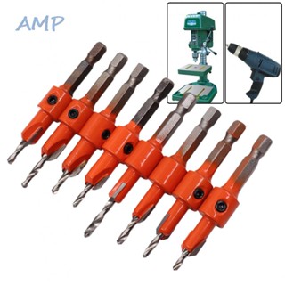 ⚡NEW 8⚡Drill Bits Steel Step Drill Bit Set Woodworking 8pcs Countersink Drill Bit