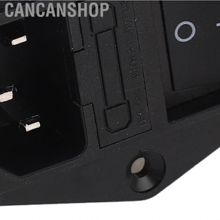 Cancanshop Rocker Switch Socket  3 in 1 Easy Installation AC 115V 250V Inlet Module Plug IEC Design with Fuse for Machine