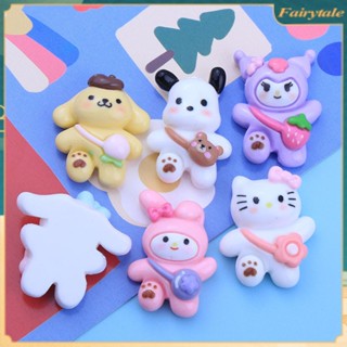 ❀ Cartoon Sanrio Melody Resin Accessories Diy Cream Glue Hair Clip Head Rope Jewelry Material Ice Cream DIY Resin Jewelry Handmade Materials