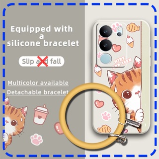 Lens bump protection Cartoon Phone Case For VIVO S17 Pro/S17 Lens package Skin feel silicone Skin-friendly feel ring cute