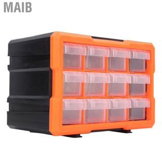 Maib Drawer Parts Box 12 Drawers PVC Storage Organizer Stackable Tool Box❀