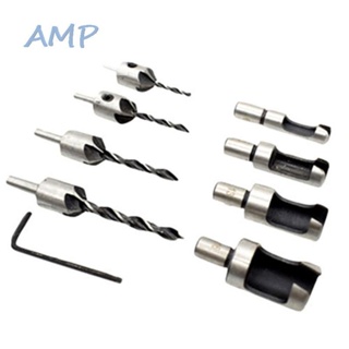 ⚡NEW 8⚡Bore Carbon Steel Counterbore Holes Industrial 8pcs Plug Countersink Drill Bit