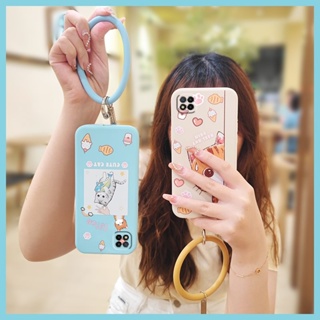Solid color Skin feel silicone Phone Case For Xiaomi Poco C3 phone case bracelet   Cartoon soft shell Anti-fall Lens package