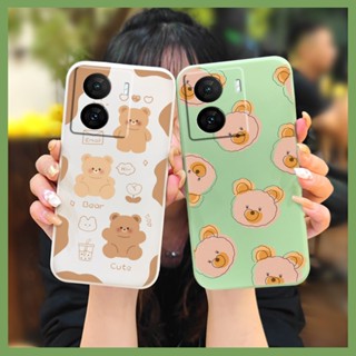 Cartoon Simplicity Phone Case For VIVO IQOO Z7X Lens bump protection Skin feel silicone soft shell Camera all inclusive