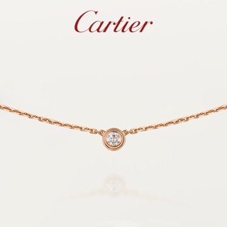 [พร้อมกล่องบรรจุภัณฑ์] พร้อมส่ง Cartier Cartier Cartier dAmour Series สร้อยคอทองคําขาว สีโรสโกลด์