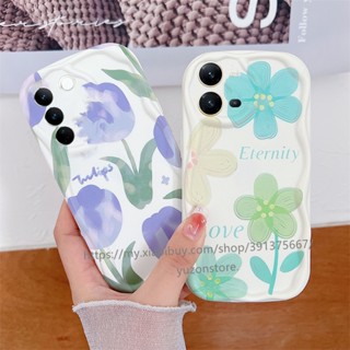 Phone Case VIVO V27e V27 V25e V25 V23e V23 V21e 4G 5G 2023 เคสโทรศัพท์มือถือ กันกระแทก ลายดอกไม้ เรียบง่าย สําหรับ