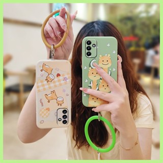    Anti-fall ring Phone Case For Samsung Galaxy A82 5G/Quantum2/SM-A826S Skin feel silicone wristband Cartoon bracelet