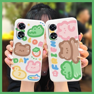 Cartoon protective case Phone Case For OPPO A97 5G Skin feel silicone Simplicity Back Cover Lens package soft shell