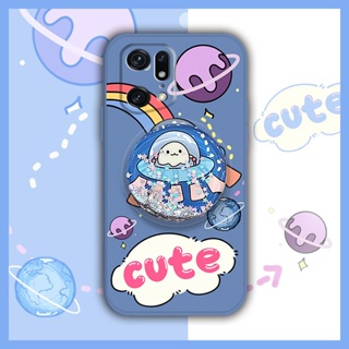 Simplicity Liquid silicone shell Phone Case For OPPO Find X5 Pro The New Cartoon quicksand protective case ins