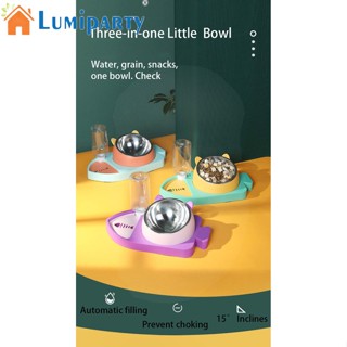 Lumiparty 3-in-1 เครื่องจ่ายน้ําอัตโนมัติ ป้องกันการสําลัก สําหรับสัตว์เลี้ยง สุนัข แมว