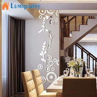 Lumiparty สติกเกอร์กระจกอะคริลิค ลายดอกไม้ มีกาวในตัว สําหรับติดตกแต่งผนังห้องนอน ห้องนั่งเล่น